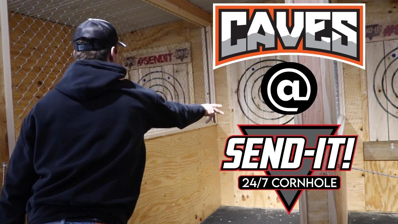 Load video: Mandan, North Dakota&#39;s latest and greatest hangout with cornhole, axe throwing, darts, and slots. We were excited to help them set up their security system, audio system, TVs, and projector screens.