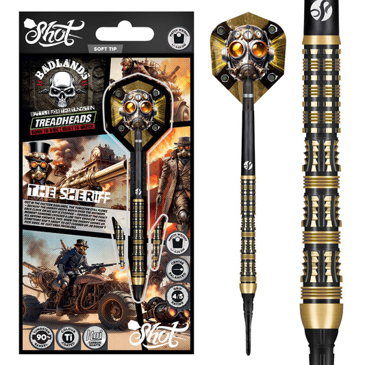 Badlands The Sheriff Soft Tip Dart Set - 90% Tungsten Barrels - 20gm