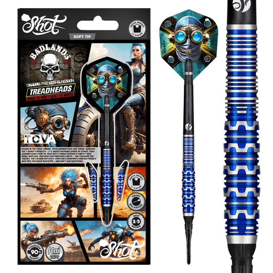 Badlands Tova Soft Tip Dart Set–90% Tungsten Barrels-20gm