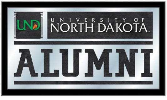 University of North Dakota Alumni mirror with prominent UND logo and lettering, celebrating the alumni community.