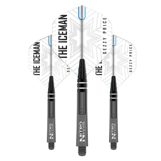Nodor Darts Red Dragon Flight & Shaft Combo - Iceman White