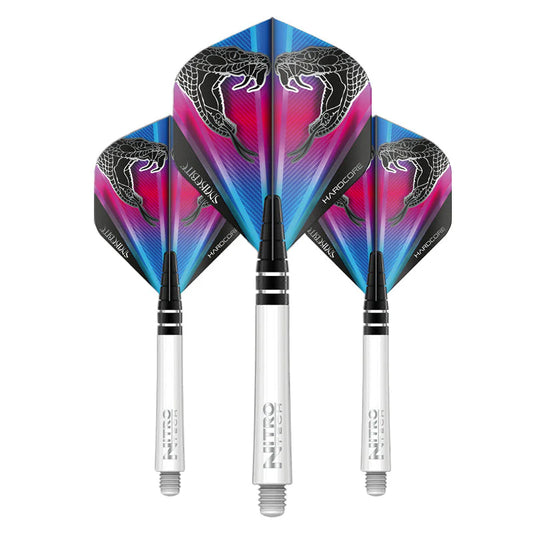 Nodor Darts Red Dragon Flight & Shaft Combo - Snakebite Design