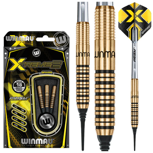 Winmau Xtreme 2 Brass Darts 16g B/W 18g F/W