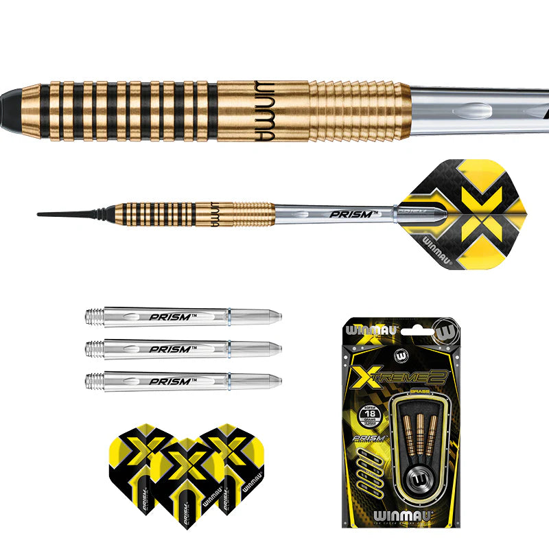 Winmau Xtreme 2 Brass Darts 16g B/W 18g F/W