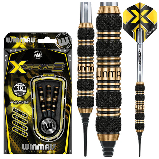 Winmau Xtreme 2 Brass Darts 16g B/W 18g F/W