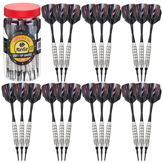 Fat Cat 21 Darts in a jar Soft Tip Darts 17 gm