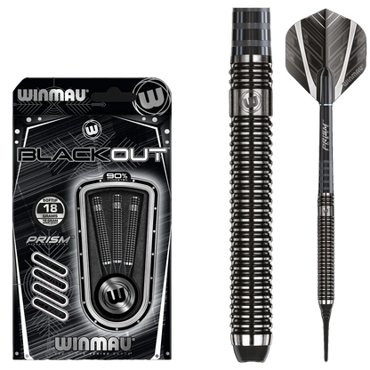 Winmau Blackout Soft Tip Dart Set - 18g