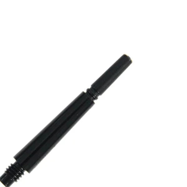 Fit Flight Gear Normal Spinning Dart Shafts in short #3 (24.0mm) length, finished in matte black with enhanced thread durability and rounded tops for performance.