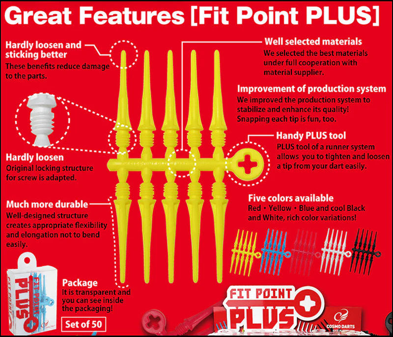 Fit Point Plus Soft Tip Points - Yellow (50 Count)