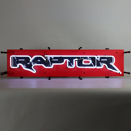 Dynamic Ford Raptor Junior Neon Sign with White Neon.