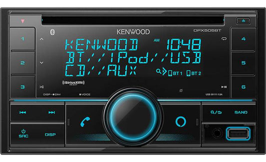 Kenwood CD Receiver, Bluetooth, Alexa Built-in, Alexa wake word enabled, Front USB & AUX, Variable Illumination, SiriusXM Ready, (3)2.5V RCA Preouts, Remote APP ready