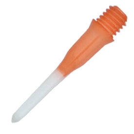 A-Z Darts L-Style Short Lip Soft Tip Points - Two Tone Orange (30 Count)