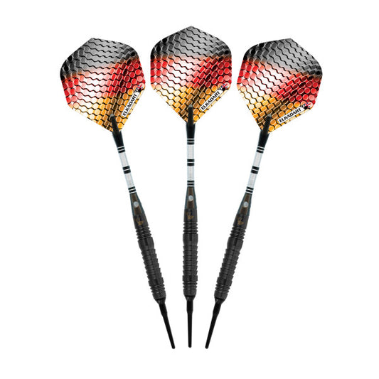 Elkadart Titanium 90% Tungsten Soft Tip Darts Black Titanium Coating Shark Fin Barrel 18 Grams