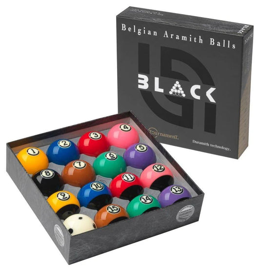 Aramith Belgian Black Billiard Ball Set