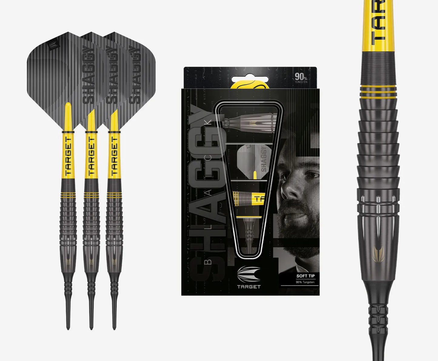 Target Darts Scott Williams Black Soft Tip Darts 20G