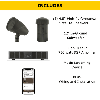 Gold Outdoor Audio System Package