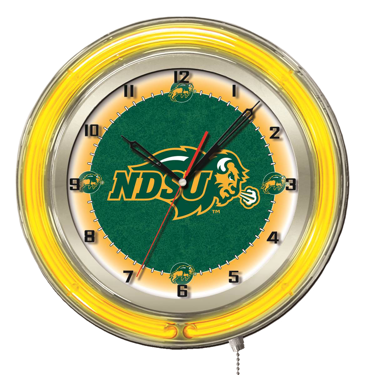 NDSU Bison 19" Neon Clock