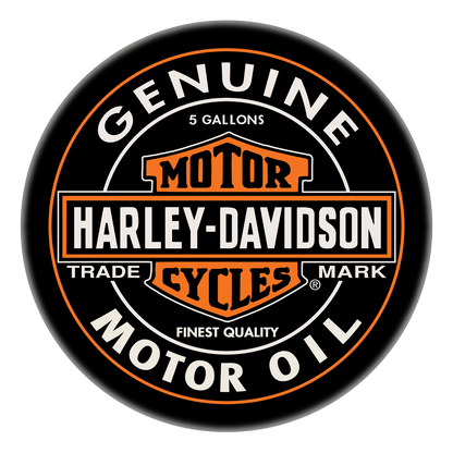 Harley Davidson Oil Can Bar Stool with Backrest