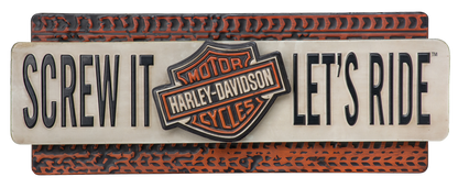 Harley Davidson Screw It Let's Ride Metal Sign