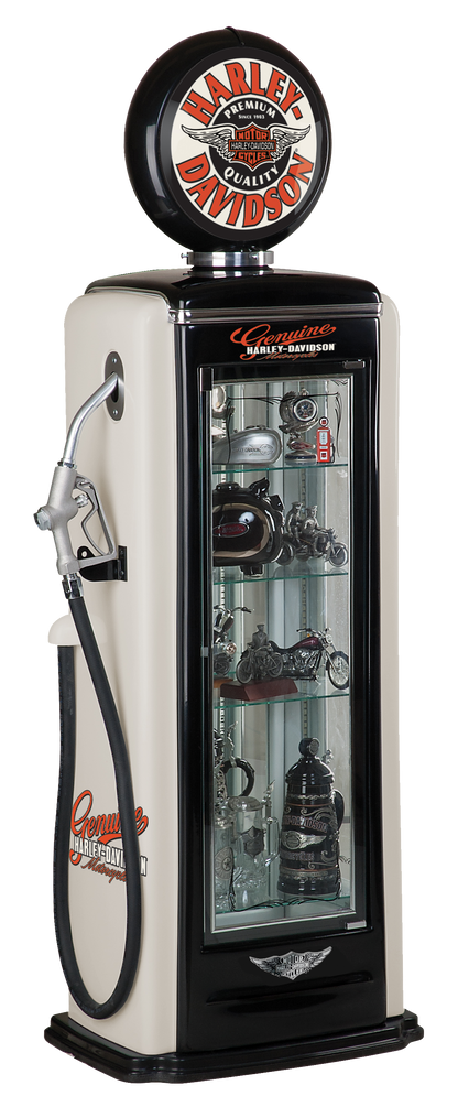 Harley Davidson Winged Bar & Shield Gas Pump Display Case