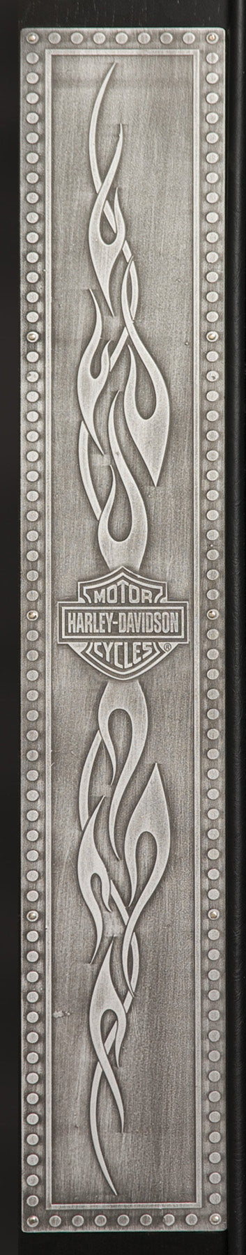 Harley Davidson Bar & Shield Flames Back Bar
