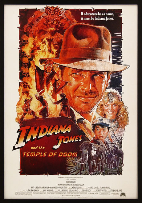 Indiana Jones & The Temple of Doom Framed Poster