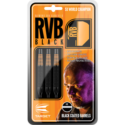 Target Raymond Van Barneveld RVB Black Soft Tip Darts Set - 19 gm