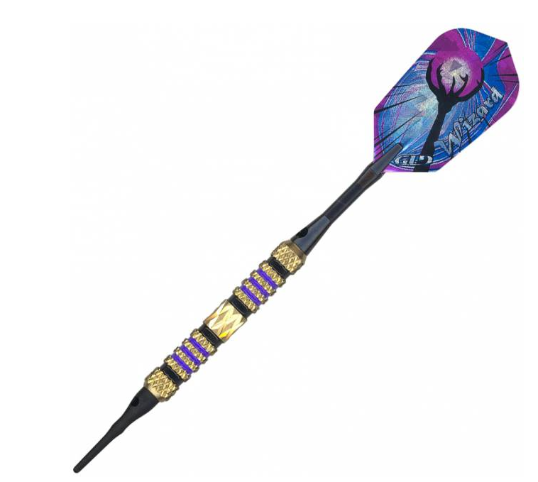 GLD Wizard Soft Tip Darts Purple Rings - 18gm