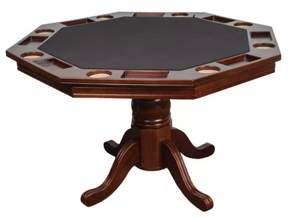 Presidential Billiards Octagon Convertible Poker Table with Chairs