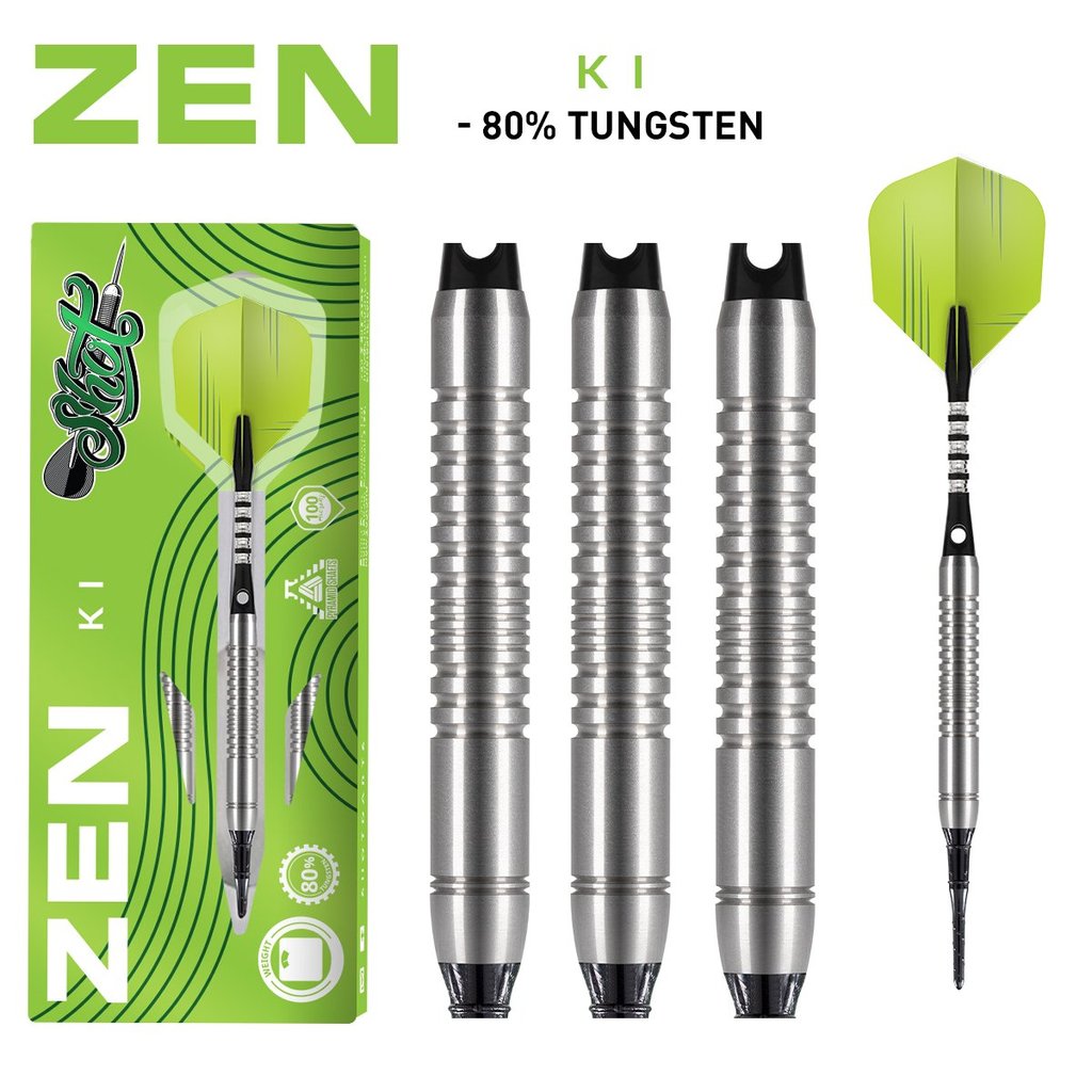 Shot Darts Zen Ki Soft Tip Dart Set - 18 gm