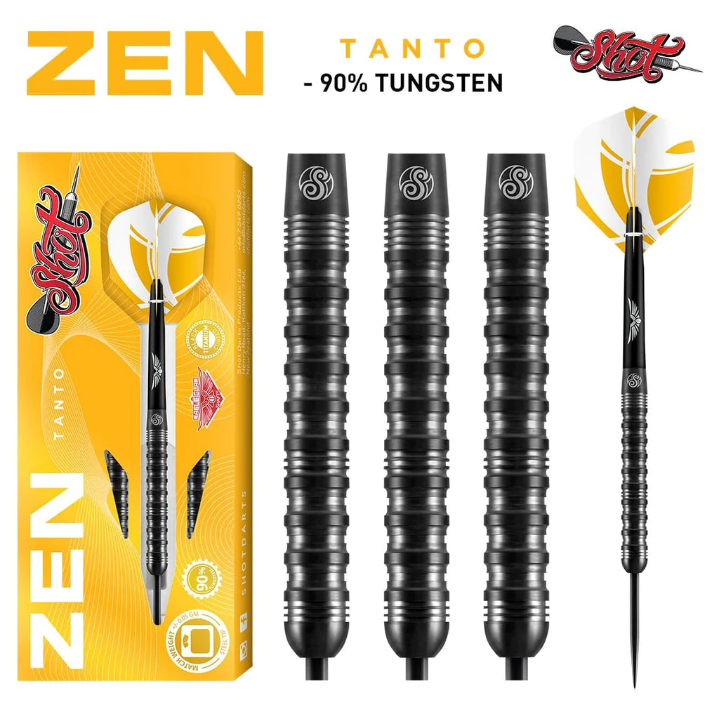 Shot Darts Zen Tanto Steel Tip Dart Set - 18 gm